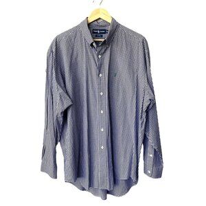 Ralph Lauren Men XL‎ Polo Plaid Blake 100% Cotton Long Sleeve Button Down Shirt